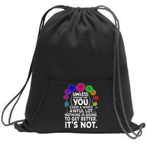 Earth Without Art Is Just Eh Planet Funny Earth Day Sweatshirt Cinch Pack Bag