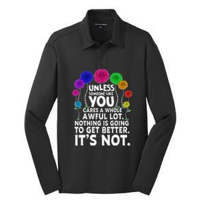 Earth Without Art Is Just Eh Planet Funny Earth Day Silk Touch Performance Long Sleeve Polo