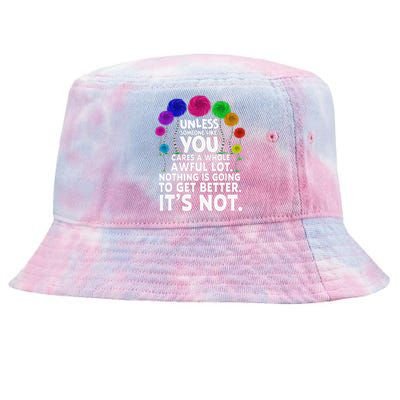 Earth Without Art Is Just Eh Planet Funny Earth Day Tie-Dyed Bucket Hat