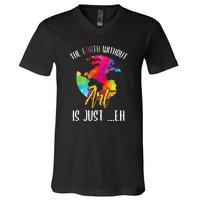 Earth Without Art Is Just Eh Planet Funny Earth Day V-Neck T-Shirt