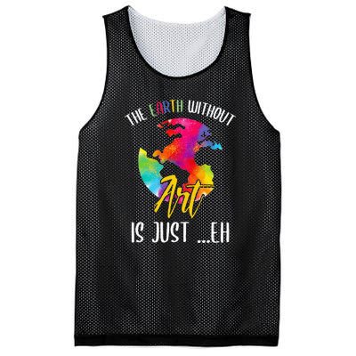 Earth Without Art Is Just Eh Planet Funny Earth Day Mesh Reversible Basketball Jersey Tank