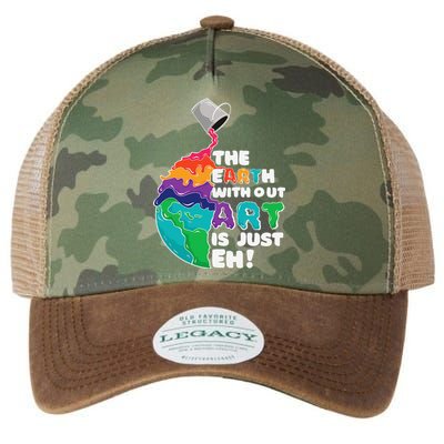 Earth Without Art Is Just Eh Planet Art Earth Day Legacy Tie Dye Trucker Hat