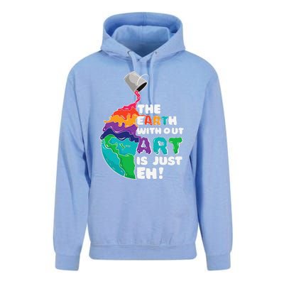 Earth Without Art Is Just Eh Planet Art Earth Day Unisex Surf Hoodie