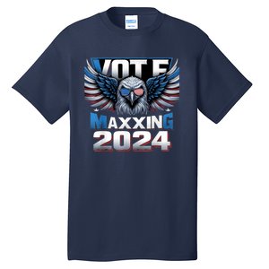 Eagle With American Flag Glasses Vote Maxing 2024 Tall T-Shirt