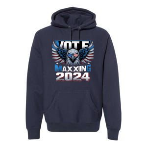 Eagle With American Flag Glasses Vote Maxing 2024 Premium Hoodie