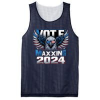 Eagle With American Flag Glasses Vote Maxing 2024 Mesh Reversible Basketball Jersey Tank