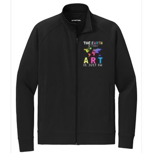 Earth Without Art Is Just Eh Earth Day Planet Art Stretch Full-Zip Cadet Jacket