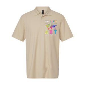 Earth Without Art Is Just Eh Earth Day Planet Art Softstyle Adult Sport Polo