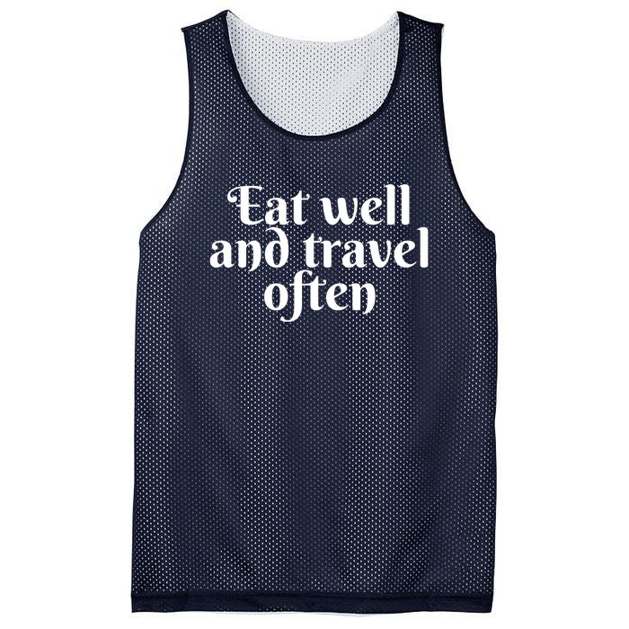 Eat Well And Travel Often Mesh Reversible Basketball Jersey Tank