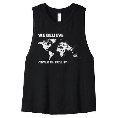 ESL We Believed The Power Of Positive Syntax Funny ESOL Women's Racerback Cropped Tank