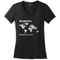 ESL We Believed The Power Of Positive Syntax Funny ESOL Women's V-Neck T-Shirt