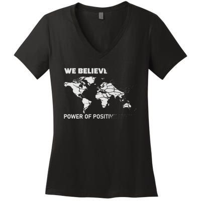 ESL We Believed The Power Of Positive Syntax Funny ESOL Women's V-Neck T-Shirt