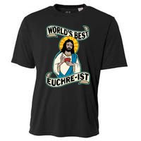 Euchre WorldS Best Euchre Ist Jesus Pun Cooling Performance Crew T-Shirt