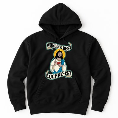 Euchre WorldS Best Euchre Ist Jesus Pun Hoodie