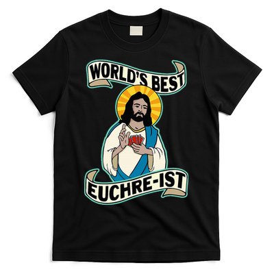 Euchre WorldS Best Euchre Ist Jesus Pun T-Shirt