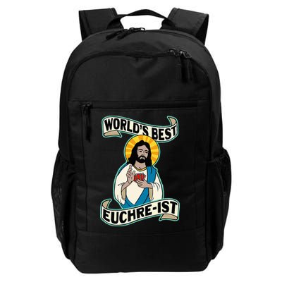 Euchre WorldS Best Euchre Ist Jesus Pun Backpack