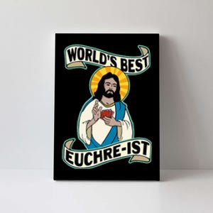 Euchre WorldS Best Euchre Ist Jesus Pun Canvas