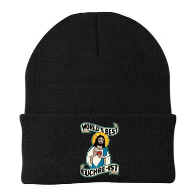 Euchre WorldS Best Euchre Ist Jesus Pun Beanie