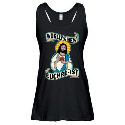 Euchre WorldS Best Euchre Ist Jesus Pun Ladies Essential Flowy Tank