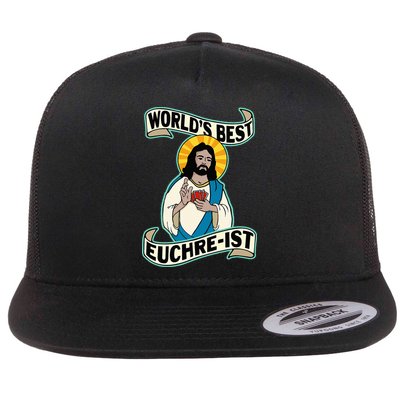 Euchre WorldS Best Euchre Ist Jesus Pun Flatbill Hat