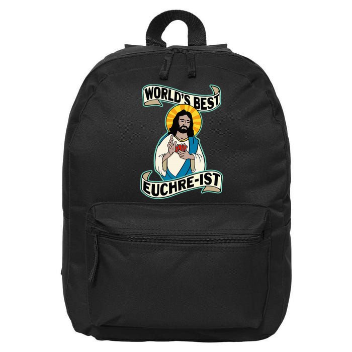 Euchre WorldS Best Euchre Ist Jesus Pun 16 in Basic Backpack