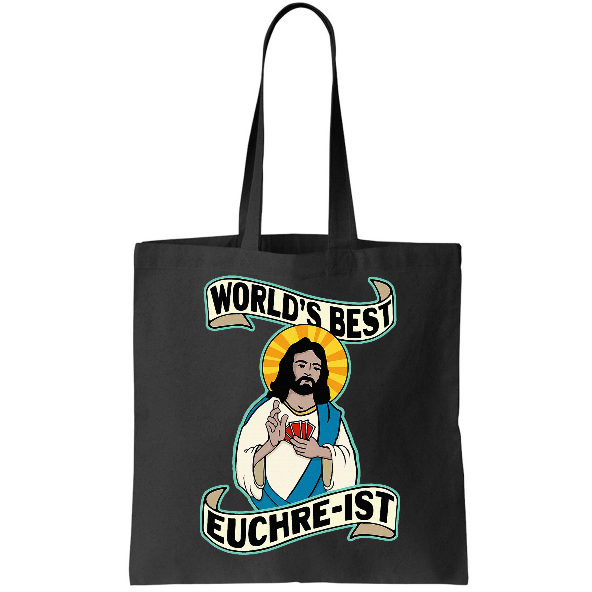 Euchre WorldS Best Euchre Ist Jesus Pun Bag