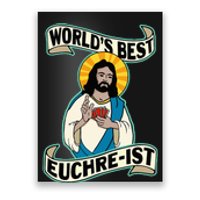 Euchre WorldS Best Euchre Ist Jesus Pun Poster