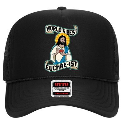 Euchre WorldS Best Euchre Ist Jesus Pun Trucker Hat