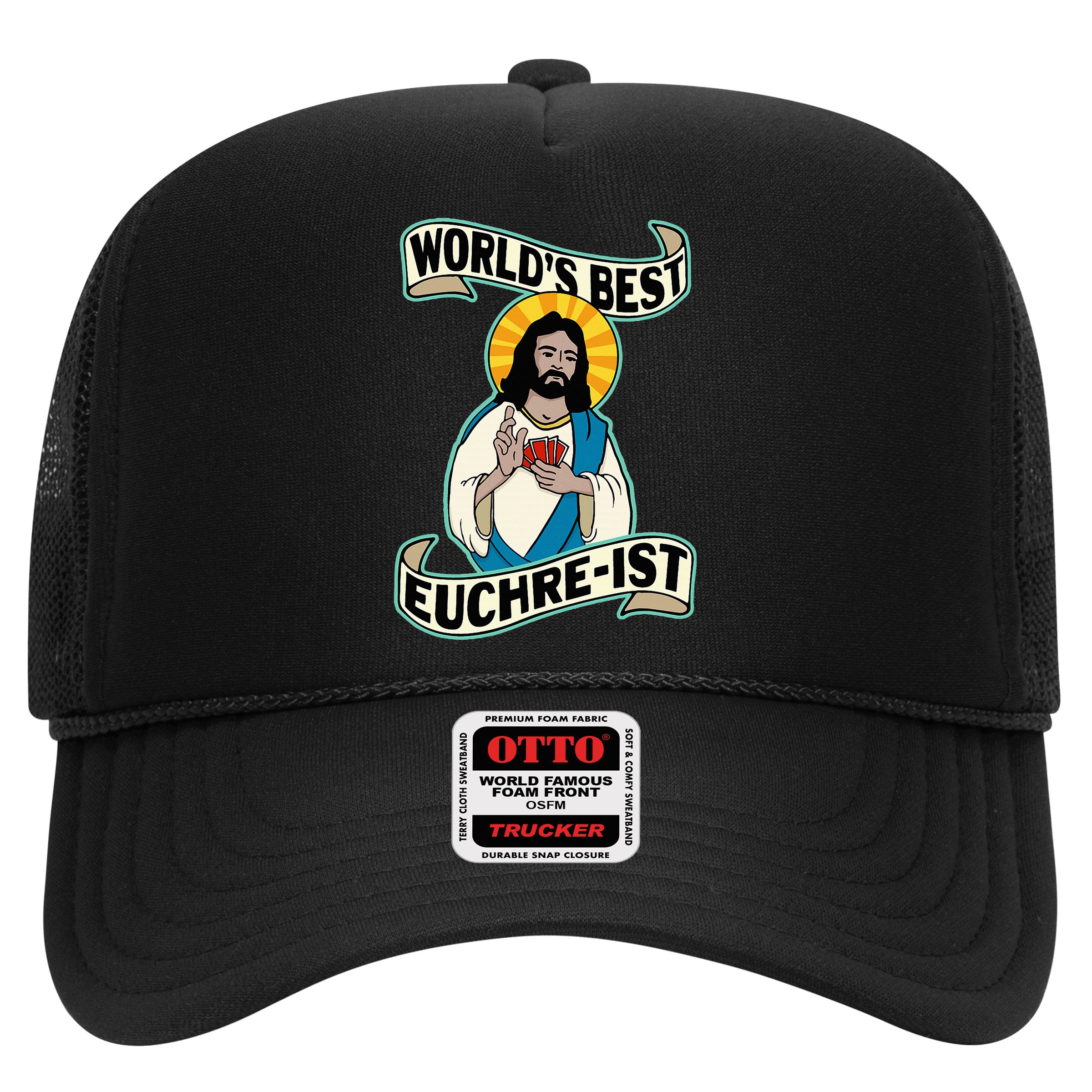 Euchre WorldS Best Euchre Ist Jesus Pun Hat