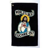 Euchre WorldS Best Euchre Ist Jesus Pun Golf Towel
