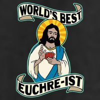 Euchre WorldS Best Euchre Ist Jesus Pun Golf Towel