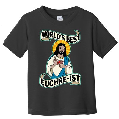 Euchre WorldS Best Euchre Ist Jesus Pun Toddler T-Shirt
