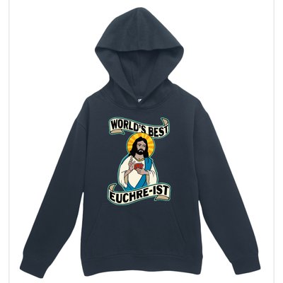 Euchre WorldS Best Euchre Ist Jesus Pun Urban Pullover Hoodie