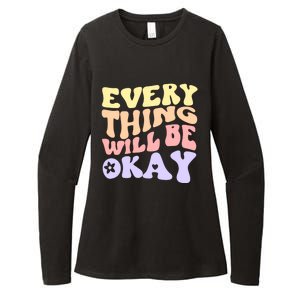 Everything Will Be Okay Positive Quote Groovy Print Gift Womens CVC Long Sleeve Shirt