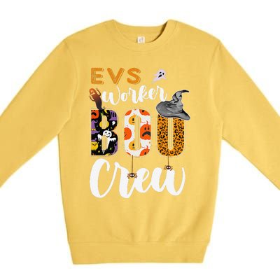 Evs Worker Boo Crew Halloween Environmental Services Match Gift Premium Crewneck Sweatshirt