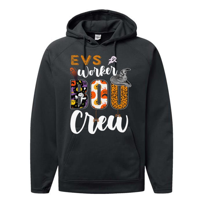 Evs Worker Boo Crew Halloween Environmental Services Match Gift Performance Fleece Hoodie