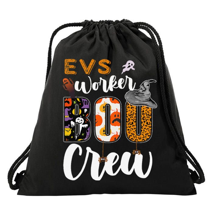 Evs Worker Boo Crew Halloween Environmental Services Match Gift Drawstring Bag