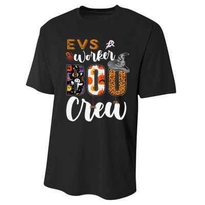 Evs Worker Boo Crew Halloween Environmental Services Match Gift Performance Sprint T-Shirt