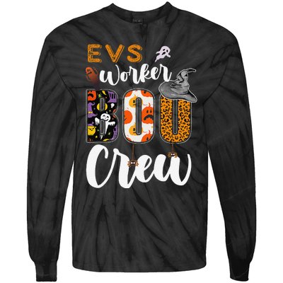 Evs Worker Boo Crew Halloween Environmental Services Match Gift Tie-Dye Long Sleeve Shirt