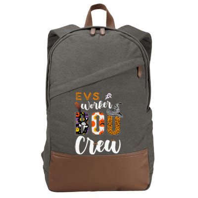 Evs Worker Boo Crew Halloween Environmental Services Match Gift Cotton Canvas Backpack