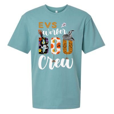 Evs Worker Boo Crew Halloween Environmental Services Match Gift Sueded Cloud Jersey T-Shirt