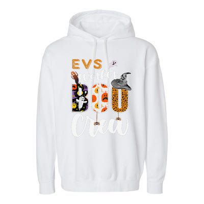 Evs Worker Boo Crew Halloween Environmental Services Match Gift Garment-Dyed Fleece Hoodie