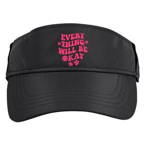 Everything Will Be Okay Positive Quote With Words On Back Adult Drive Performance Visor