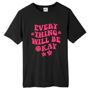 Everything Will Be Okay Positive Quote With Words On Back Tall Fusion ChromaSoft Performance T-Shirt