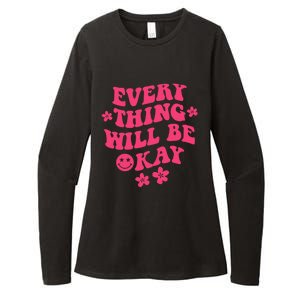 Everything Will Be Okay Positive Quote With Words On Back Womens CVC Long Sleeve Shirt