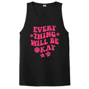 Everything Will Be Okay Positive Quote With Words On Back PosiCharge Competitor Tank