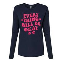 Everything Will Be Okay Positive Quote With Words On Back Womens Cotton Relaxed Long Sleeve T-Shirt