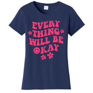 Everything Will Be Okay Positive Quote With Words On Back Women's T-Shirt