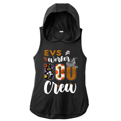 Evs Worker Boo Crew Halloween Environmental Services Match Ladies PosiCharge Tri-Blend Wicking Draft Hoodie Tank