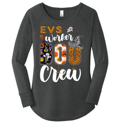 Evs Worker Boo Crew Halloween Environmental Services Match Women's Perfect Tri Tunic Long Sleeve Shirt